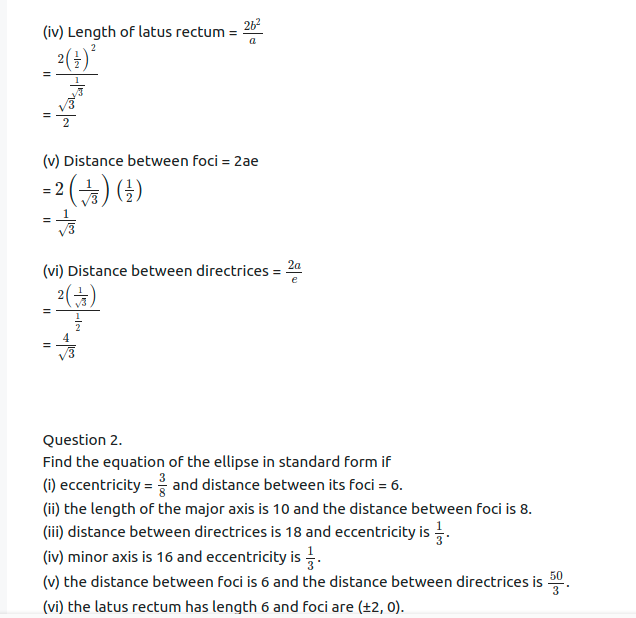 Maharashtra Board Solutions Class 11-Arts & Science Maths (Part 1): Chapter 7- Conic Sections Ex 7.2