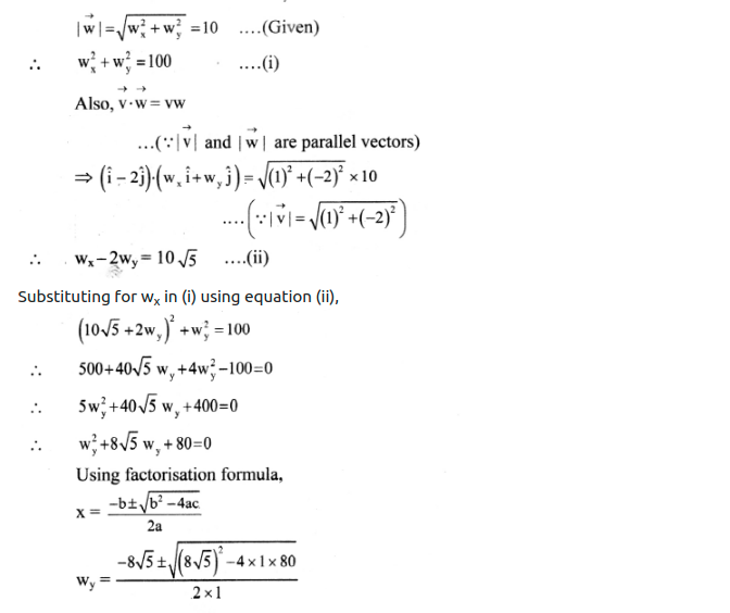 Maharashtra Board Solutions Class 11-Physics: Chapter 2- Mathematical Methods