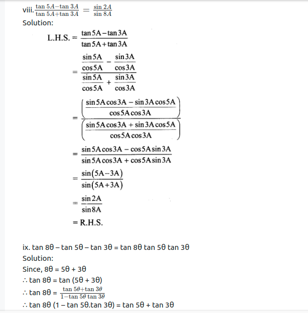 Maharashtra Board Solutions Class 11-Arts & Science Maths (Part 1): Chapter 3- Trigonometry – II Ex 3.1