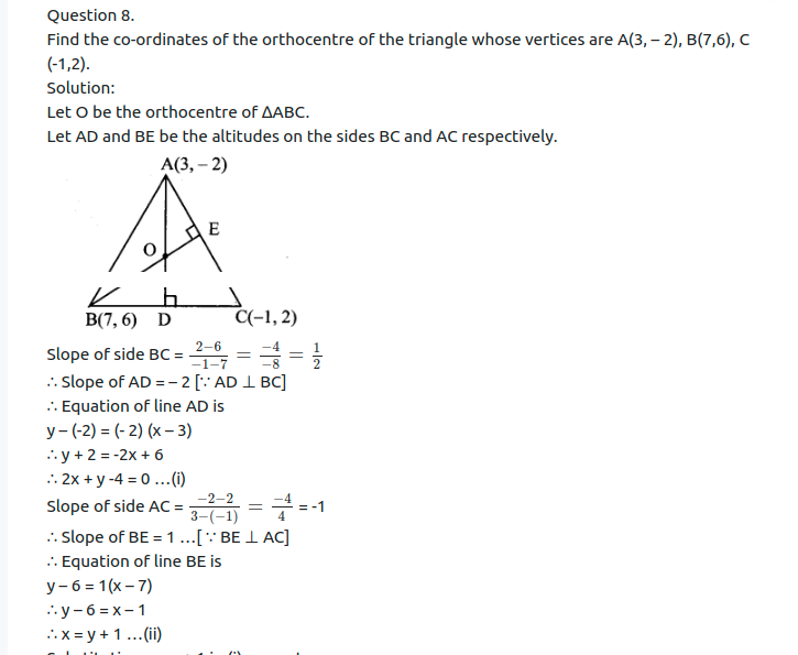 Maharashtra Board Solutions Class 11-Arts & Science Maths (Part 1): Chapter 5- Straight Line Ex . 5.3