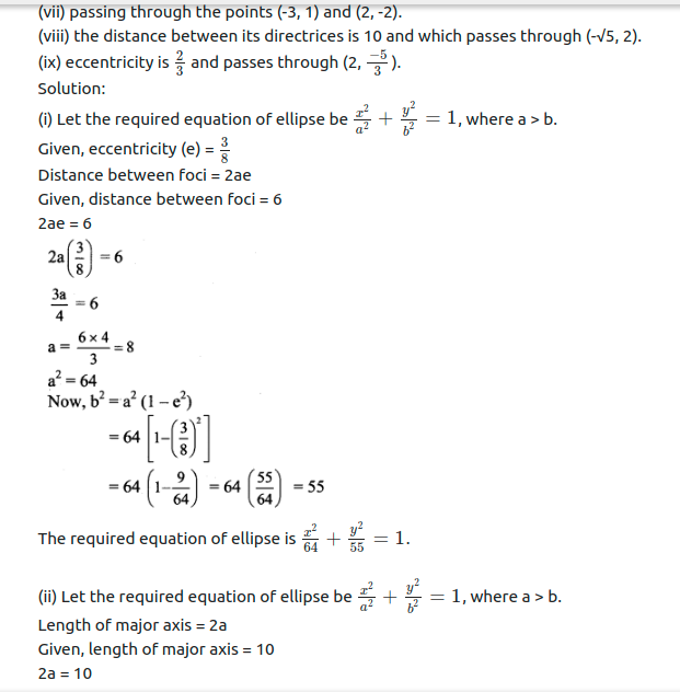Maharashtra Board Solutions Class 11-Arts & Science Maths (Part 1): Chapter 7- Conic Sections Ex 7.2