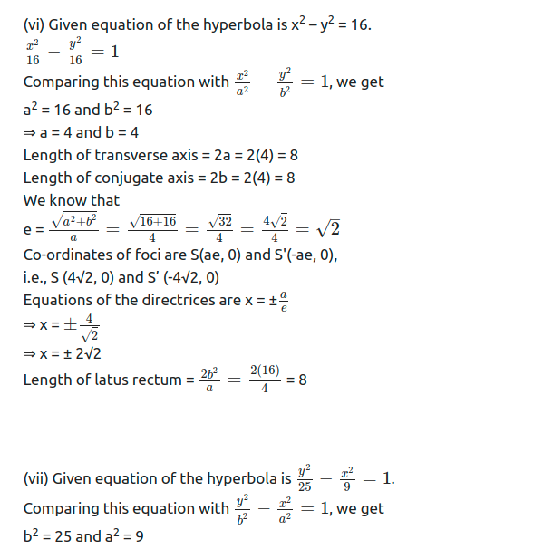 Maharashtra Board Solutions Class 11-Arts & Science Maths (Part 1): Chapter 7- Conic Sections Ex 7.3