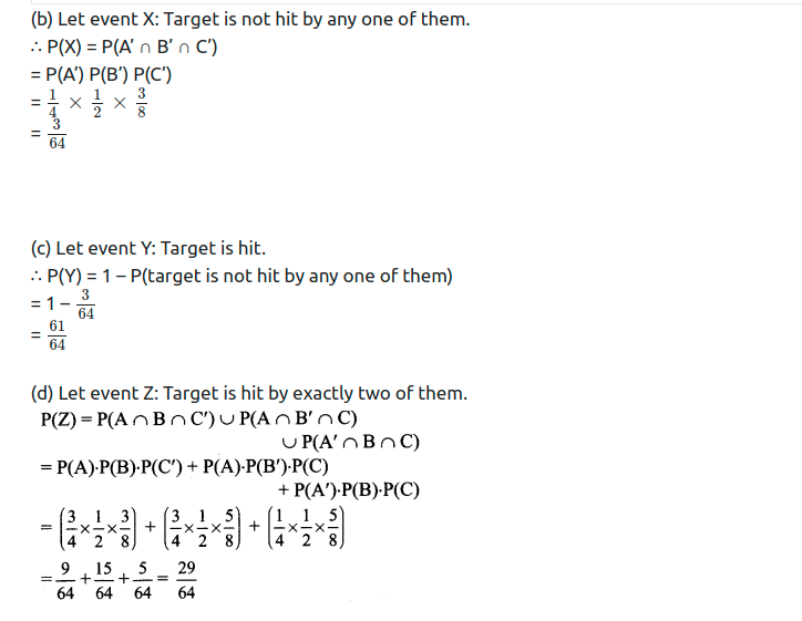 Maharashtra Board Solutions Class 11-Arts & Science Maths (Part 1): Chapter 9- Probability Ex 9.3