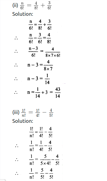 Maharashtra Board Solutions Class 11-Arts & Science Maths (Part 2): Chapter 3- Permutations and Combination Ex . 3.1