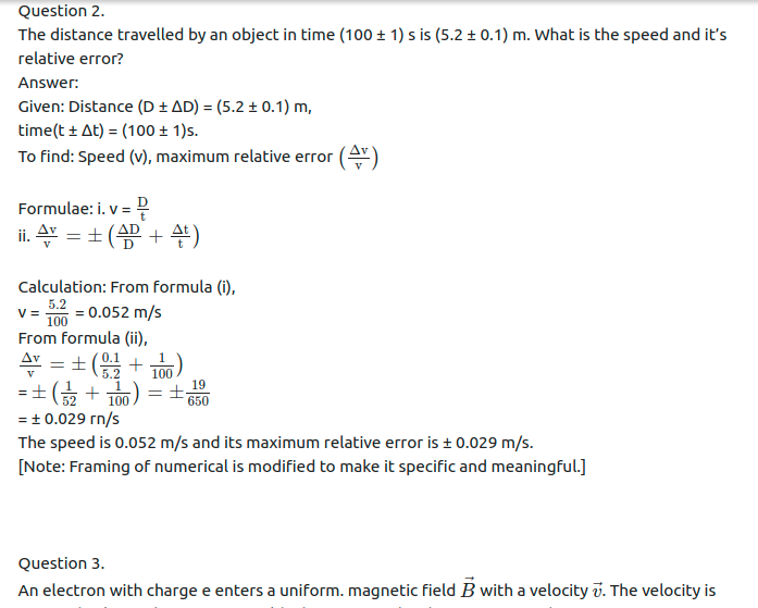 Maharashtra Board Solutions Class 11-Physics: Chapter 1- Units and Measurements  