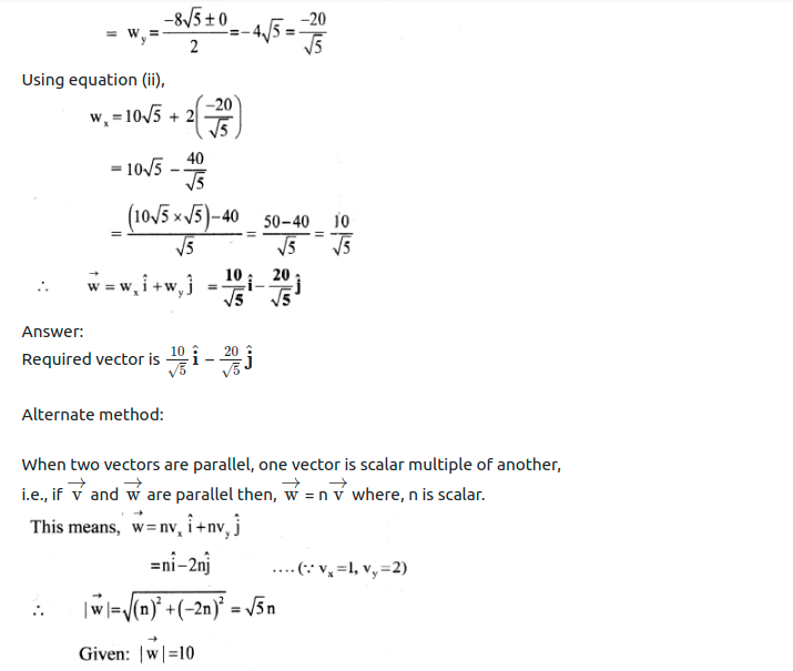 Maharashtra Board Solutions Class 11-Physics: Chapter 2- Mathematical Methods