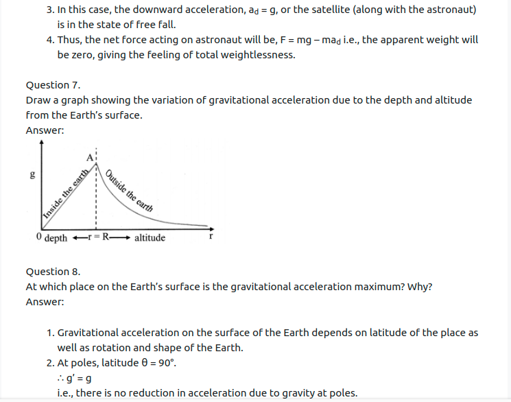 Maharashtra Board Solutions Class 11-Physics: Chapter 5- Gravitation
