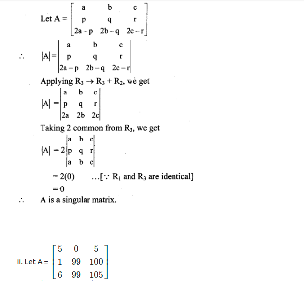 Maharashtra Board Solutions Class 11-Arts & Science Maths (Part 1): Chapter 4- Determinants and Matrices Ex 4.4