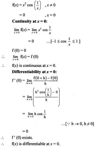 Maharashtra Board Solutions Class 11-Arts & Science Maths (Part 2): Chapter 9- Differentiation Ex 9.1