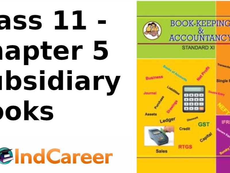 Maharashtra Board Solutions Class 11-Book Keeping and Accountancy: Chapter 5- Subsidiary Books