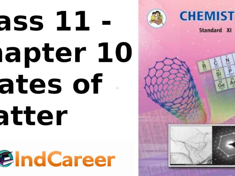 Maharashtra Board Solutions Class 11-Chemistry: Chapter 10- States of Matter