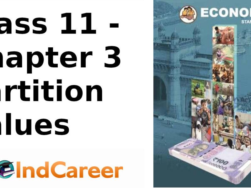 Maharashtra Board Solutions Class 11-Economics: Chapter 3- Partition Values