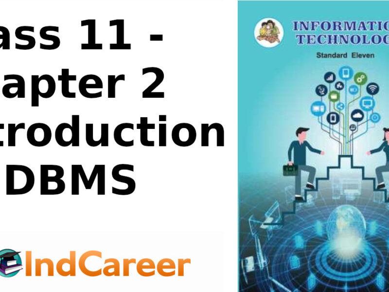 Maharashtra Board Solutions Class 11-Information Technology: Chapter 2- Introduction to DBMS