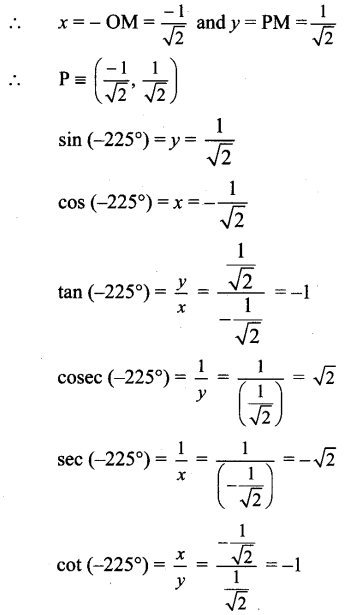 Maharashtra Board Solutions Class 11-Arts & Science Maths (Part 1): Chapter 2- Trigonometry – I Ex 2.1