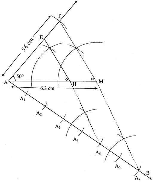 Maharashtra Board Class 10 Maths Solutions Chapter 4 Geometric Constructions Practice Set 4.1 7