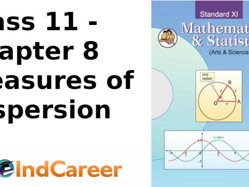 Maharashtra Board Solutions Class 11-Arts & Science Maths (Part 1): Chapter 8- Measures of Dispersion