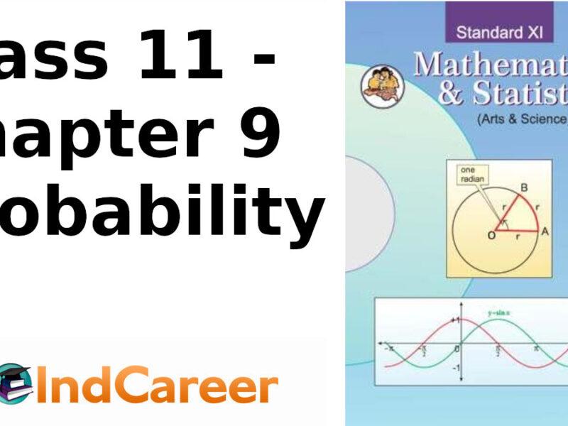 Maharashtra Board Solutions Class 11-Arts & Science Maths (Part 1): Chapter 9- Probability