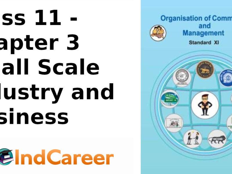 Maharashtra Board Solutions Class 11-Organisation of Commerce and Management: Chapter 3- Small Scale Industry and Business