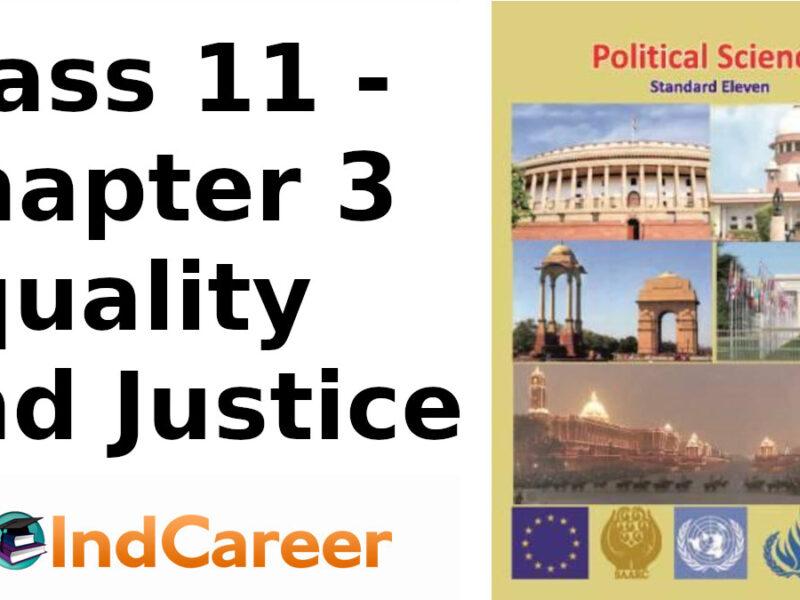 Maharashtra Board Solutions Class 11-Political Science: Chapter 3- Equality and Justice