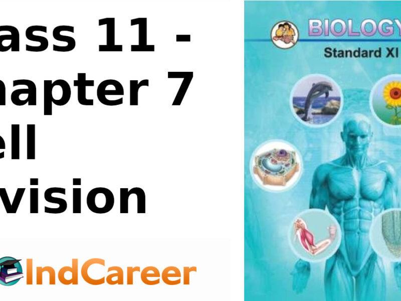 Maharashtra Board Solutions Class 11-Biology: Chapter 7- Cell Division