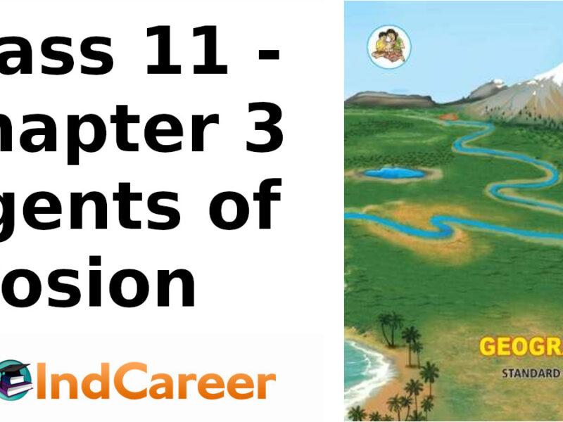 Maharashtra Board Solutions Class 11-Geography: Chapter 3- Agents of Erosion