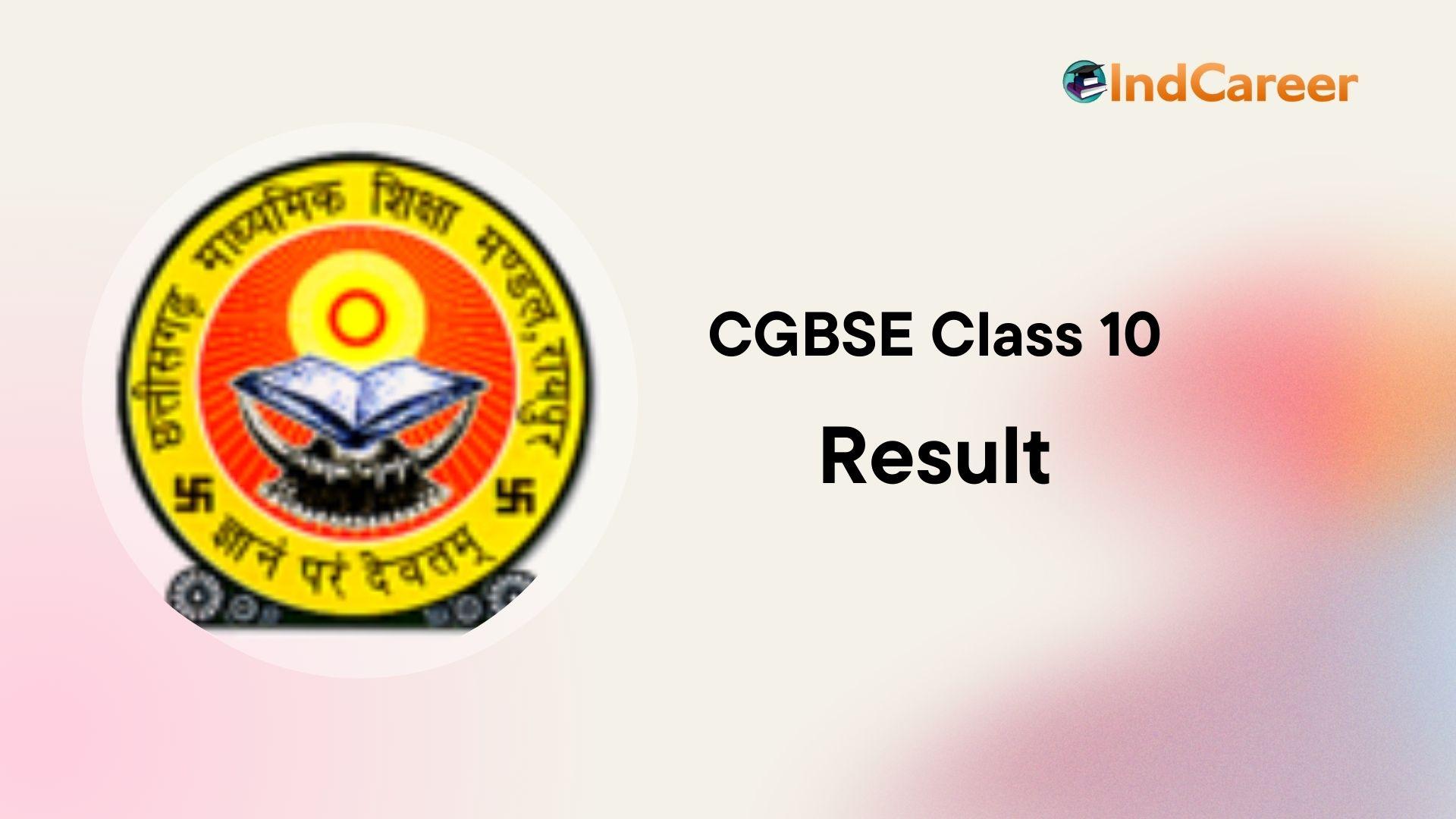 CGBSE 10th Result