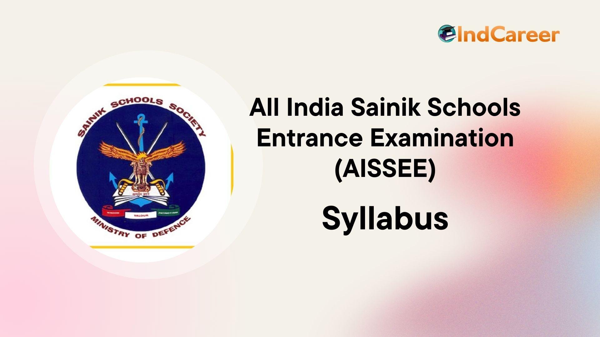 Sainik School Entrance Exam (AISSEE) Syllabus IndCareer Schools