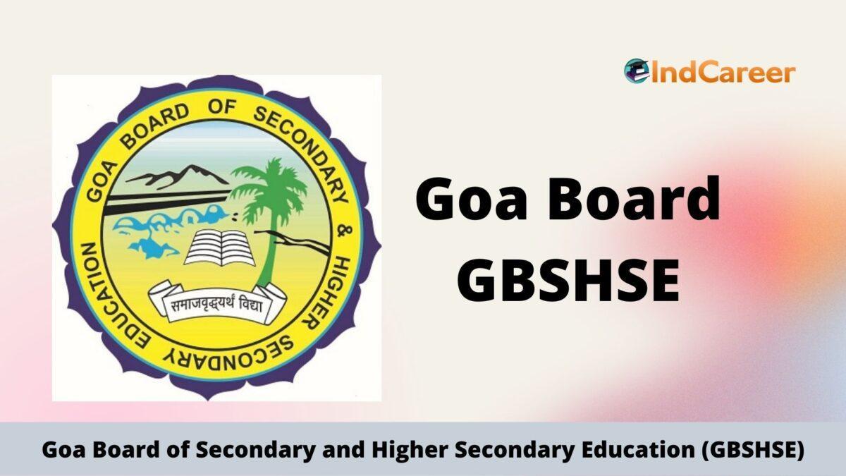 Goa Board: Admit Card, Time Tables, Results