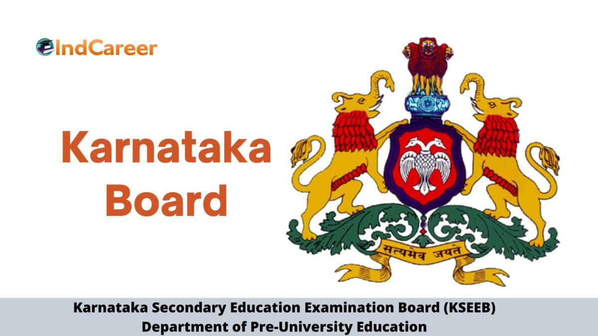 Karnataka Board: Time Table, Admit Card, Results, Syllabus, etc