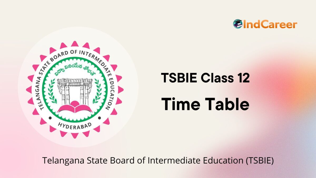 TS Intermediate Time Table 2022, Download TSBIE Date Sheet