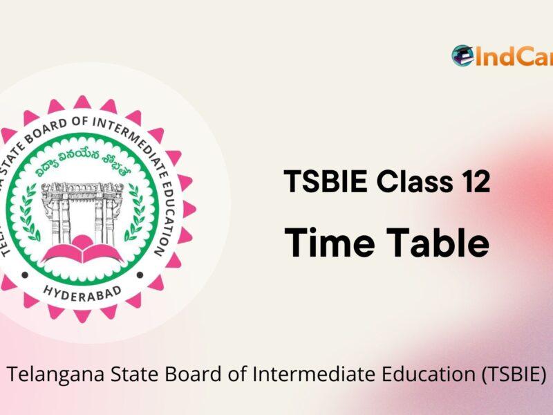 TS Intermediate Time Table 2022, Download TSBIE Date Sheet