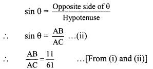 Maharashtra Board Class 9 Maths Solutions Chapter 8 Trigonometry Practice Set 8.2 6