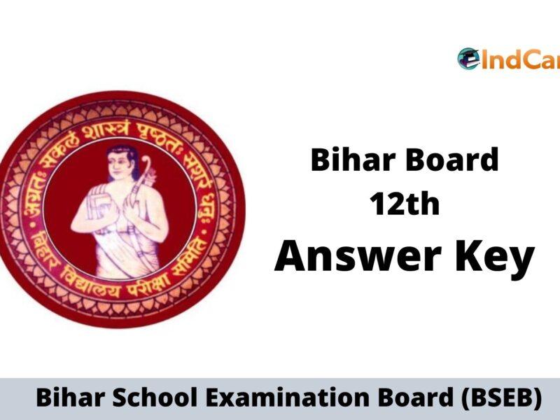 Bihar Board 12th Answer Key
