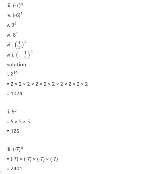 Maharashtra Board Solutions Class 7-Maths (Practice Set 26): Chapter 6- Indices