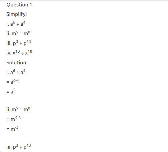 Maharashtra Board Solutions Class 7-Maths (Practice Set 28): Chapter 6- Indices