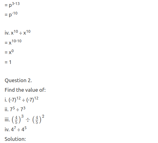 Maharashtra Board Solutions Class 7-Maths (Practice Set 28): Chapter 6- Indices