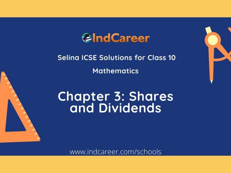 Selina Class 10 ICSE Solutions Mathematics : Chapter 3 -Shares and Dividends