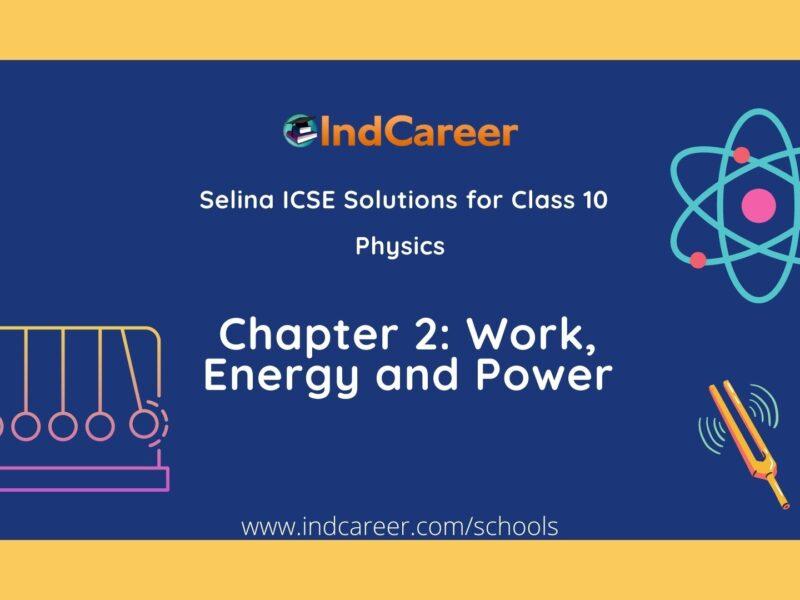 Selina Class 10 ICSE Solutions Physics : Chapter 2- Work, Energy and Power