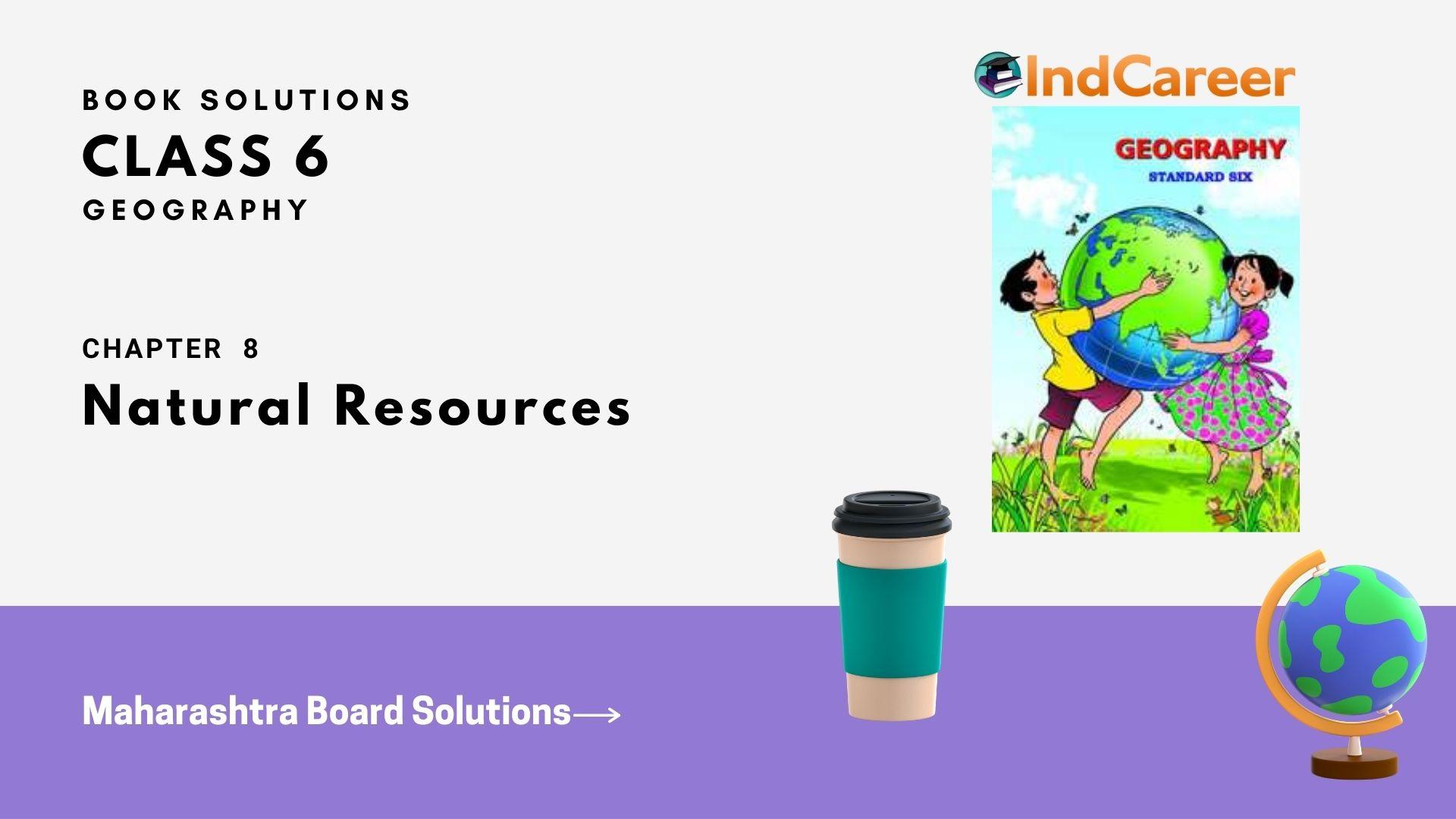 Maharashtra Board Solutions Class 6-Geography: Chapter 8- Natural Resources