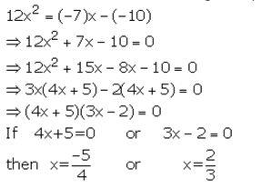 Selina Concise Mathematics Class 10 ICSE Solutions Quadratic Equations - 43