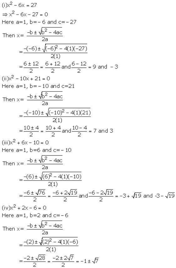 Selina Concise Mathematics Class 10 ICSE Solutions Quadratic Equations - 56