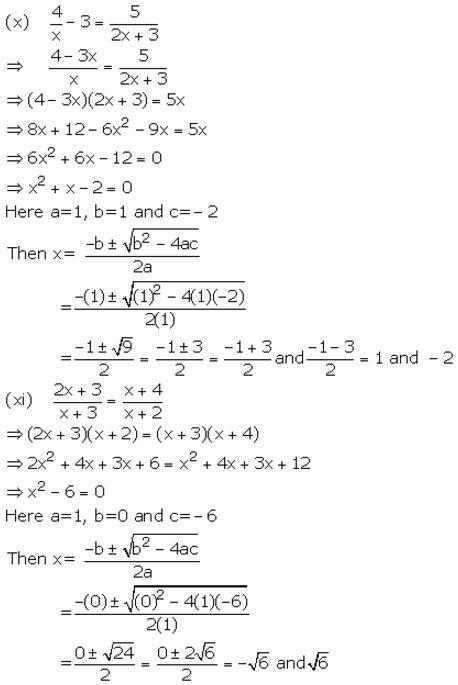 Selina Concise Mathematics Class 10 ICSE Solutions Quadratic Equations - 59