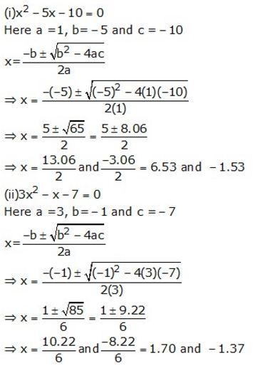 Selina Concise Mathematics Class 10 ICSE Solutions Quadratic Equations - 96.