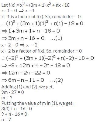Selina Concise Mathematics Class 10 ICSE Solutions Remainder and Factor Theorems - 10