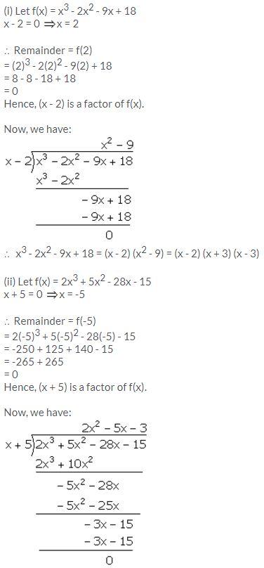 Selina Concise Mathematics Class 10 ICSE Solutions Remainder and Factor Theorems - 20