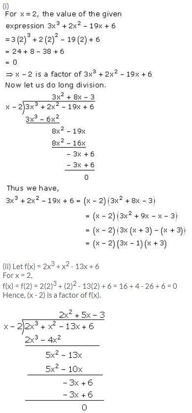 Selina Concise Mathematics Class 10 ICSE Solutions Remainder and Factor Theorems - 22