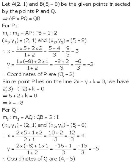 Selina Concise Mathematics Class 10 ICSE Solutions Section and Mid-Point Formula - 85
