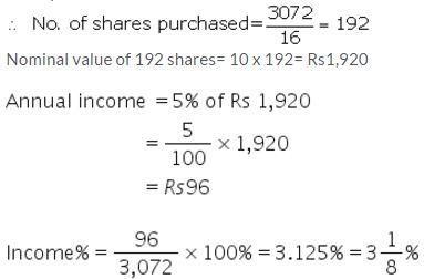 Selina Concise Mathematics Class 10 ICSE Solutions Shares and Dividends - 3