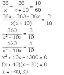 Selina Concise Mathematics Class 10 ICSE Solutions Solving Simple Problems (Based on Quadratic Equations) - 19
