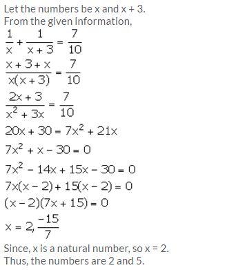 Selina Concise Mathematics Class 10 ICSE Solutions Solving Simple Problems (Based on Quadratic Equations) - 2